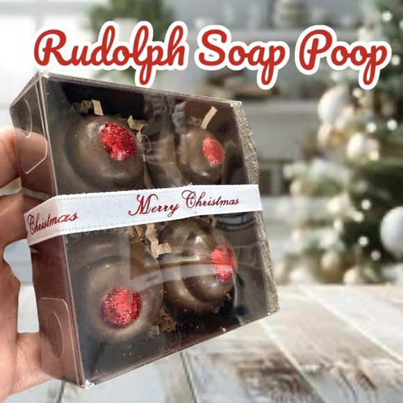 Christmas Soap, Rudolph Reindeer Soap Poop, Holiday Gift, Stocking Stuffers, new - Picture 10 of 16